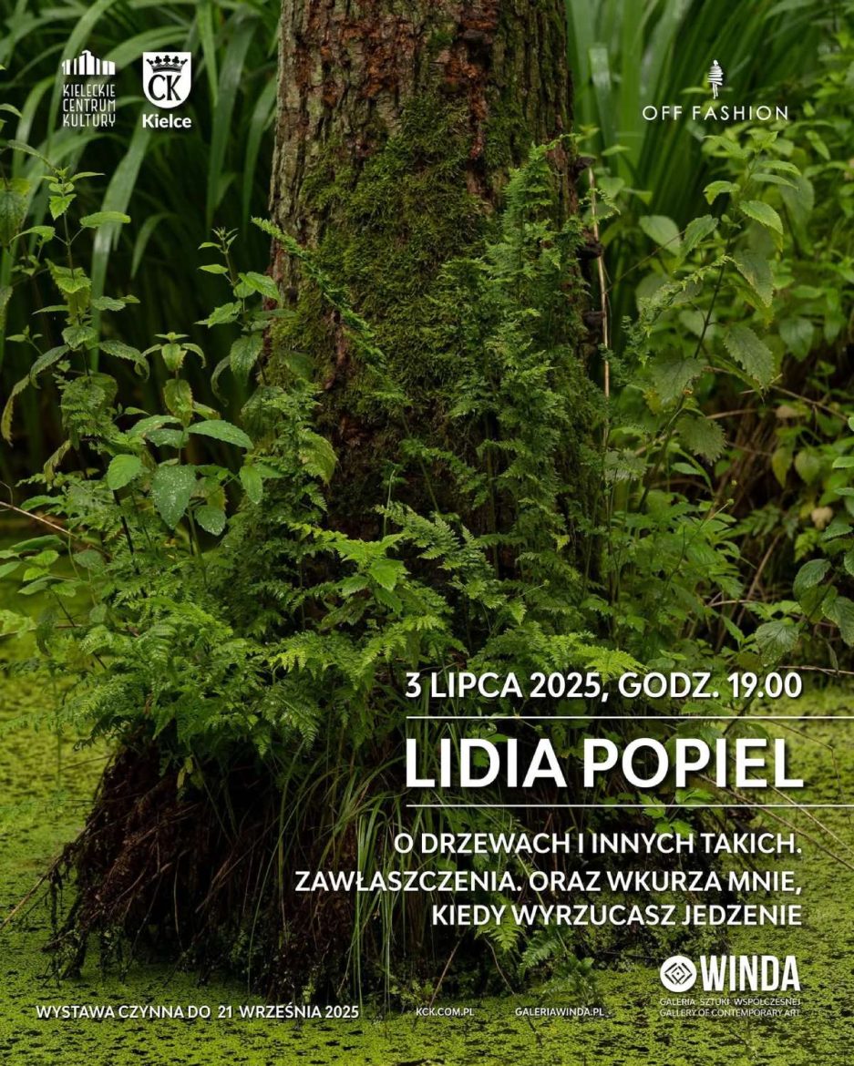 Fot. Plakat promujący wystawę Lidii Popiel w Galerii Winda w Kielcach