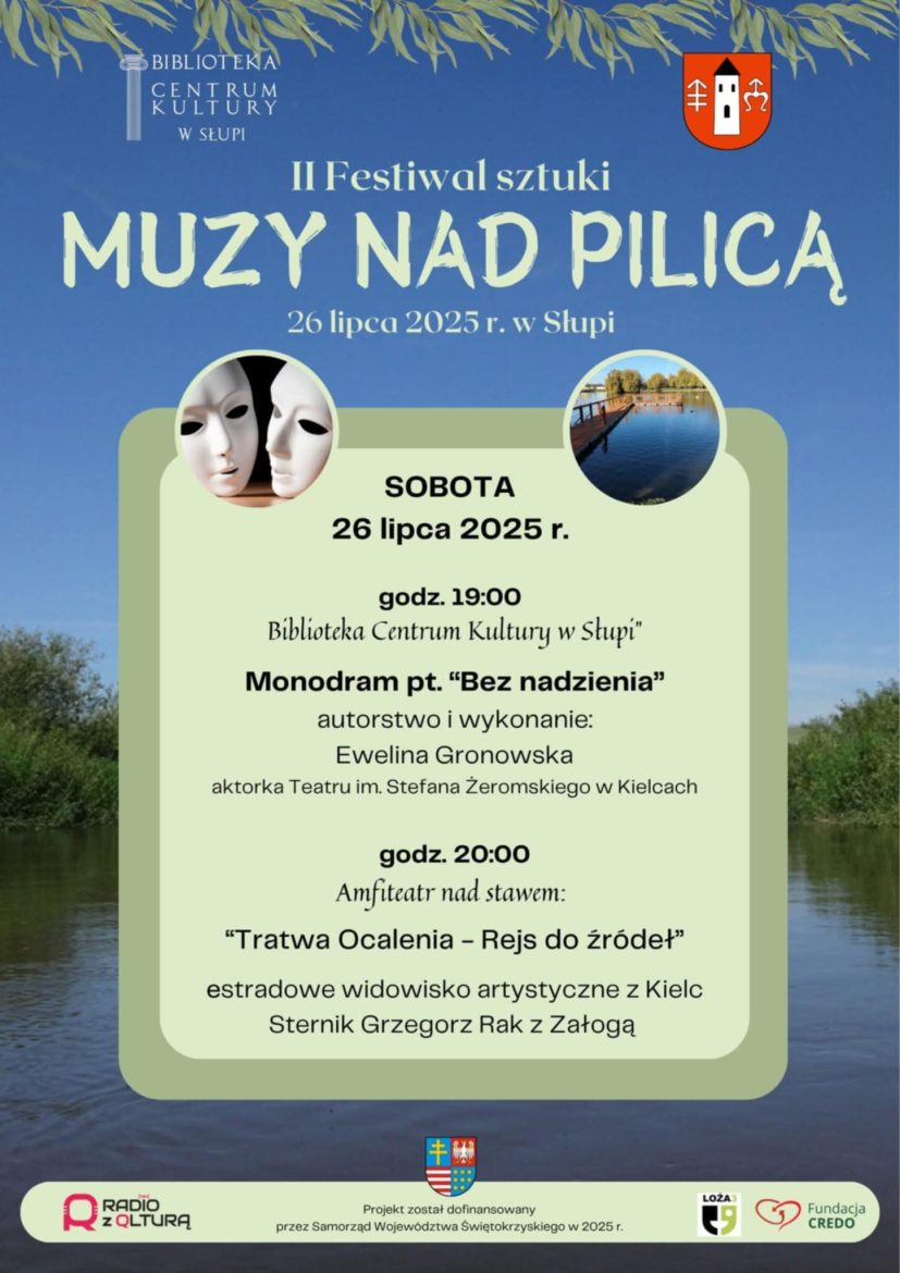 Muzy nad Pilicą. Plakat promujący wydarzenie 2025