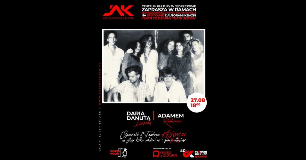 Spotkanie z książką i teatrem. Plakat promujący wydarzenie