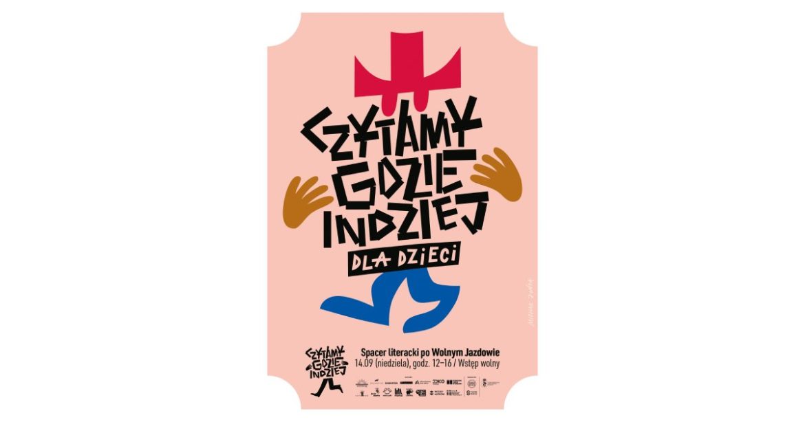 Plakat promujący wydarzenie Czytamy gdzie indziej dla dzieci.