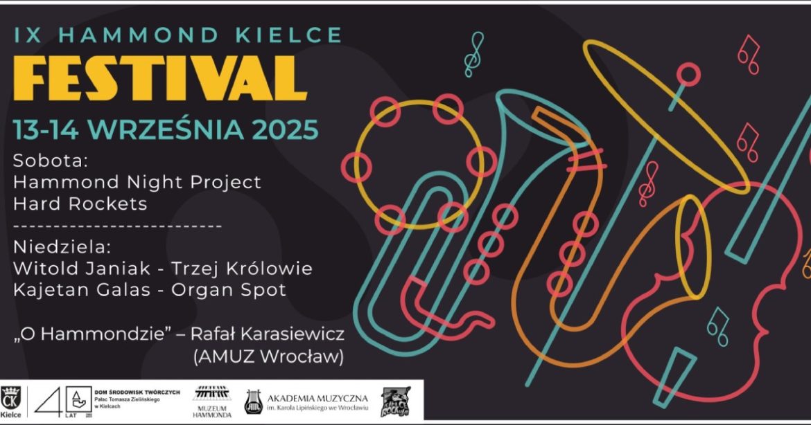 IX Hammond Kielce Festiwal - plakat. Materiały promocyjne