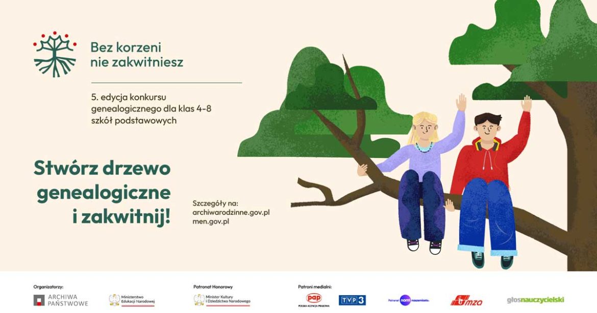 Plakat "Bez korzeni nie zakwitniesz". Materiały promocyjne